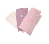 FRCOLOR Newborn Swaddle Cotton Linen Wraps with Hairband Photography Props for Boys Stretchy Photo Wraps for Day Commemorative Photoshoot Reusable Milestone Backdrop
