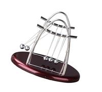 FRCOLOR Newton's Cradle Large Five Balls Desktop Physics Experiment Tool for Adults for Home Office Decoration Enhances Imagination Hands Skills