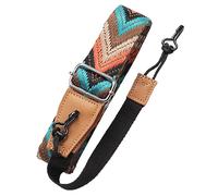 FRCOLOR No Drill Double j Hook Ukulele Strap Adjustable Leather and Nylon Braided Shoulder Belt for 21, 23, 26 Inch Ukulele Instrument Accessory for Players