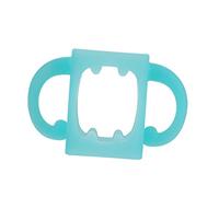 FRCOLOR Non Slip Blue Silicone Bottle Handle Wide Mouth Nursing Ergonomic Design for Easy Holding and Leak Prevention Compatible with Standard Feeding Bottles