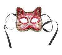 FRCOLOR Novelty Cat Head Mask for Halloween Costume Plastic Half Face Cosplay Decorative Mask for Parties and Festivals Safe and Lightweight for Photos and Cosplay Lovers
