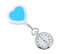 FRCOLOR Nurse Fob Watch Digital Pocket Watch Chain Heart Shape Quartz for Hospital
