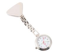 FRCOLOR Nurses Clip Pocket Watch Silver Quartz Medical Fob Watch Classic Design for Easy Tracking for Healthcare Professionals and Caregivers