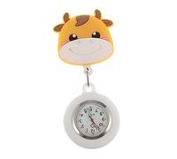 FRCOLOR Nursing Fob Watch with Practical Retractable Buckle Delicate Quartz and Metal Portable Pocket Watch Featuring a Lovely Cartoon Style for Nurses