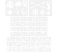 FRCOLOR of Alphabet Letter Stencils Lightweight Pet Material 40 Sheets for Painting with Beautiful and Chic Patterns, Easy to Wood and Wall Decor for Home Decor and Giving