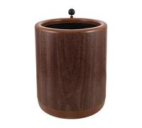 FRCOLOR Open Top Kitchen Trash Can with Wood Grain Design Lightweight Plastic Waste Bin Suitable for Bathroom Kitchen Use Easy to Clean and Stylish Storage