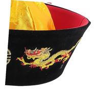 FRCOLOR Oriental Chinese Ponytail Hat Costume Prop Soft Qing Dynasty Royal Court Cosplay Headwear for Around Years with Vintage Design and Comfortable Fit