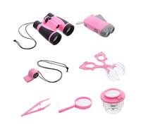 FRCOLOR Outdoor Explorer Kit for Bug Catcher Magnifying Glass Binoculars Tweezers Whistle and Flashlight Educational Collecting for Nature Adventures and Stem Learning