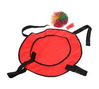 FRCOLOR Outdoor Toss and Catch Red Paddle and Ball for Hand Eye Coordination Balance Development and Active Play Educational and Childrens Throwing Game