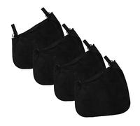 FRCOLOR Oxford Fabric Waterproof Portable Stroller Storage Bags Side Sling Mesh Pouch Organizer for Baby Pram, Black, 4pcs Set, Convenient Nursery Accessories for On-The-go Parents