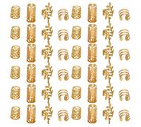 FRCOLOR Pack of 40 Wig Dreadlocks Accessories Viking Accessories Women's Braids Clip Hair Clips Gold Rings for Hair Bobbles Hair Accessories for Women Dread Clips Helfyre Alloy Golden