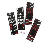 FRCOLOR Paigow Poker Traditional Chinese Tiles Game Kit Smooth Engraved Surface Material for Home Party Travel Outdoor Entertainment
