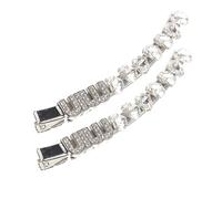 FRCOLOR Pair of Large Barrettes for Women Metal Heart Shaped Rhinestone Hair Pins Hair Accessories for Thick Hair