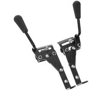 FRCOLOR Pair of Universal Wheelchair Brake Assembly with Extended Black Thickened Hand Brake Handles Side Mount Wheel Locks for Transport and Manual Wheelchairs for Mobility Aids