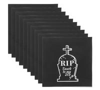 FRCOLOR Paper Napkins Large Capacity 20pcs Napkins Tombstone Shape Black Decorative and Practical for 30th Birthday Party for End of 20s Birthday Celebration
