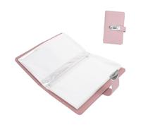 FRCOLOR Password Locked Cash Binder Budget Saving Book with Double-sided Slots for Cash and Cards Secure Personal Finance Organizer for Money Management and Receipt Storage Stylish Pink