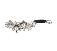 FRCOLOR Pearl Rhinestone Hair Clip Vintage Floral Barrette with Metal Grip Large Elegant Flower Hairpin for Weddings Spring Styling Half-up Bun Looks Secure Comfortable Hold Accessories