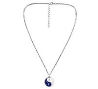 FRCOLOR Pendant Necklace for Men Chain with Chinese Philosophy Bagua Design Classic Taichi Star Moon Collarbone Jewelry for Everyday Wear