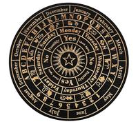 FRCOLOR Pendulum Board Decorative Wooden Divination Tool with Carved Symbols for Spiritual Exploration and Home Decor for Answering Questions and Seeking Responses