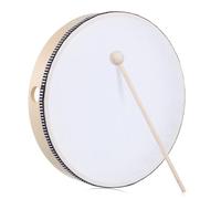 FRCOLOR Percussion Drum with Wood Frame and Drum Stick Percussion Instrument Offering Strong Striking Sensation Versatile Use for Singing and Dancing