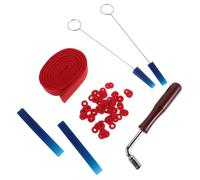 FRCOLOR Piano Tuning Kit Wrench Mute Strip and Tuning Fork for Maintenance and Repair Essential Tools for Musicians and Beginners