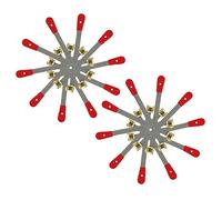 FRCOLOR Piano Tuning Tool Spring Clip Bridle Straps with Quick Reset and Second Locking Protection, 50Pcs Grey Metal Leather Climbing Straps for Piano Hammer Head