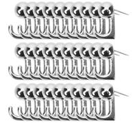 FRCOLOR Picture Hanging Hooks and Rust-Resistant Round Head Zinc Alloy 30pcs Heavy Duty Wall Hooks Easy Storage for Hanging Artwork and Clothes for Art Displays on Plasterboard