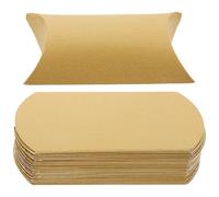 FRCOLOR Pillow-shaped Paper Candy Boxes Light Gold Color 9x3.5x10.5cm Paper Candy Container Festive Treat Boxes for Party Favors 20pcs