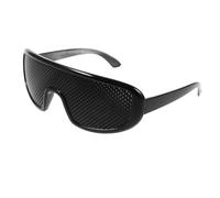 FRCOLOR Pin Hole Glasses Decorative Eyeglasses, Black Plastic Pinhole Goggles, Lightweight Portable Design for Shopping and Watching Tv, Glasses for Decoration