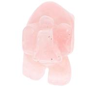 FRCOLOR Pink Crystal Elephant Figurine Mini Carved Elephant Decoration with Flat Bottom and Compact Design for Bedrooms and Weddings European Style Collectible Ornament