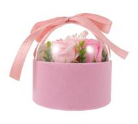 FRCOLOR Pink Soap Flower Rose Gift Box for Women with Lasting Freshness and Elegant Design, for Home Decor and Special Occasions like Weddings and Mother's Day