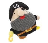 FRCOLOR Pirate Captain Plush Dog with Sound for Interactive Wear-resistant Pet Grinding Chew Safe Soft Material for All Breeds Birthday Gift for Dogs