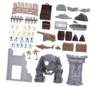 FRCOLOR Pirate Soldier Action Figures Model Toys Kit for Boys and Girls Military Toy and Colors for Tabletop Play and Imaginative Battles