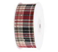 FRCOLOR Plaid Ribbon Hair Accessories Ribbon 4cm Wide Polyester British Elegance Easy to Trim Easy to Sew Birthday Wrapping Rustic Vintage Style