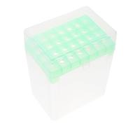FRCOLOR Plastic 28-hole Test Tube Storage Box for 5ml Sample Tubes with Lid Space-saving and Versatile Design Suitable for Laboratory Workbenches Random Color