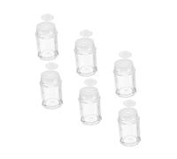 FRCOLOR Plastic Cosmetic Containers Loose Powder Bottle 10ml with Flip-lid Design for Even Distribution 6pcs Suitable for Foundation and Prickly Heat Powder and Female Friends