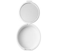 FRCOLOR Plastic Denture Storage Box Leakproof White Container for False Teeth with Secure Closure Suitable for Photo Taking and Colleague Reunion