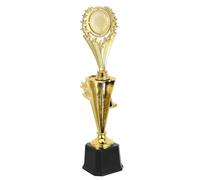 FRCOLOR Plastic Gold Championship Trophy with Lightweight Pp Plastic Material and Steady Display Base, Five Pointed Star Design for Sports Competitions and Soccer Competition Awards