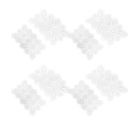 FRCOLOR Plastic Mesh Canvas Sheets Portable and Flexible White 16pcs Petal and Butterfly Shaped Mesh Plastic Canvas for Crafts and DIY Purse Making for Handbag Embroidery