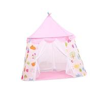 FRCOLOR Playing Castle Tent for Pink Animal World Cloth Playhouse with Mosquito Resistant Gauze Spacious and Stable Design for Indoor Outdoor Pretend Games Easy to Move and Game House