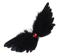 FRCOLOR Plumage Wing Hair Clip with Rhinestone Ideal for Weddings Parties and Performances Comfortable and Lightweight Large Wing Clip