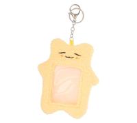 FRCOLOR Plush Card Holder for Id Photo Cards Keychain Accessory Cute Cat Rabbit Design Portable Sleeve Cover for School Campus Use