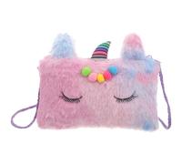 FRCOLOR Plush Pencil Bag Pen Case 9.5x3.5x2inch Convenient Multifunctional Fashionable Stationery Storage for Office and School