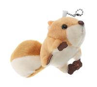 FRCOLOR Plush Squirrel Keychain Soft and Furry Stuffed Animal Pendant Cute Little for Bags and Clothing Friends Family