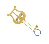 FRCOLOR Portable Adjustable Trumpet Sheet Music Holder Clamp Spring Lightweight Music Score Clip for Musicians the Firm Grip Gold Blue