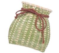 FRCOLOR Portable Bamboo Fishing Basket with Lid and Rope for Anglers | Hand Woven Thickened Build, Space Saving Car Storage, Easy Carry for Riverside Fishing and Emergency Use Random Color