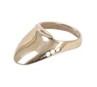 FRCOLOR Portable Brass Finger Ring Professional Wear-Resistant Thumb Guard for Archery Adults and Hunting Practice