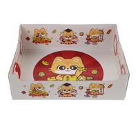 FRCOLOR Portable Disposable Cat Litter Box 38x29x12cm Foldable Paper Tray Low Entry Small Kitten Litter Pan for Outdoor and Travel Use