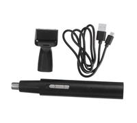 FRCOLOR Portable Electric Nose Hair Trimmer and Ear Hair Groomer 2-in-1 Rechargeable Metal Body Personal Care Kit for Men and Women Nasal Cavity Cleaner