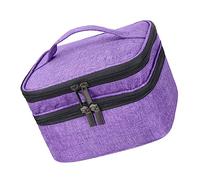 FRCOLOR Portable Essential Oil Carrying Case Slots Nail Polish Bag Oxford Cloth Travel Makeup Holder